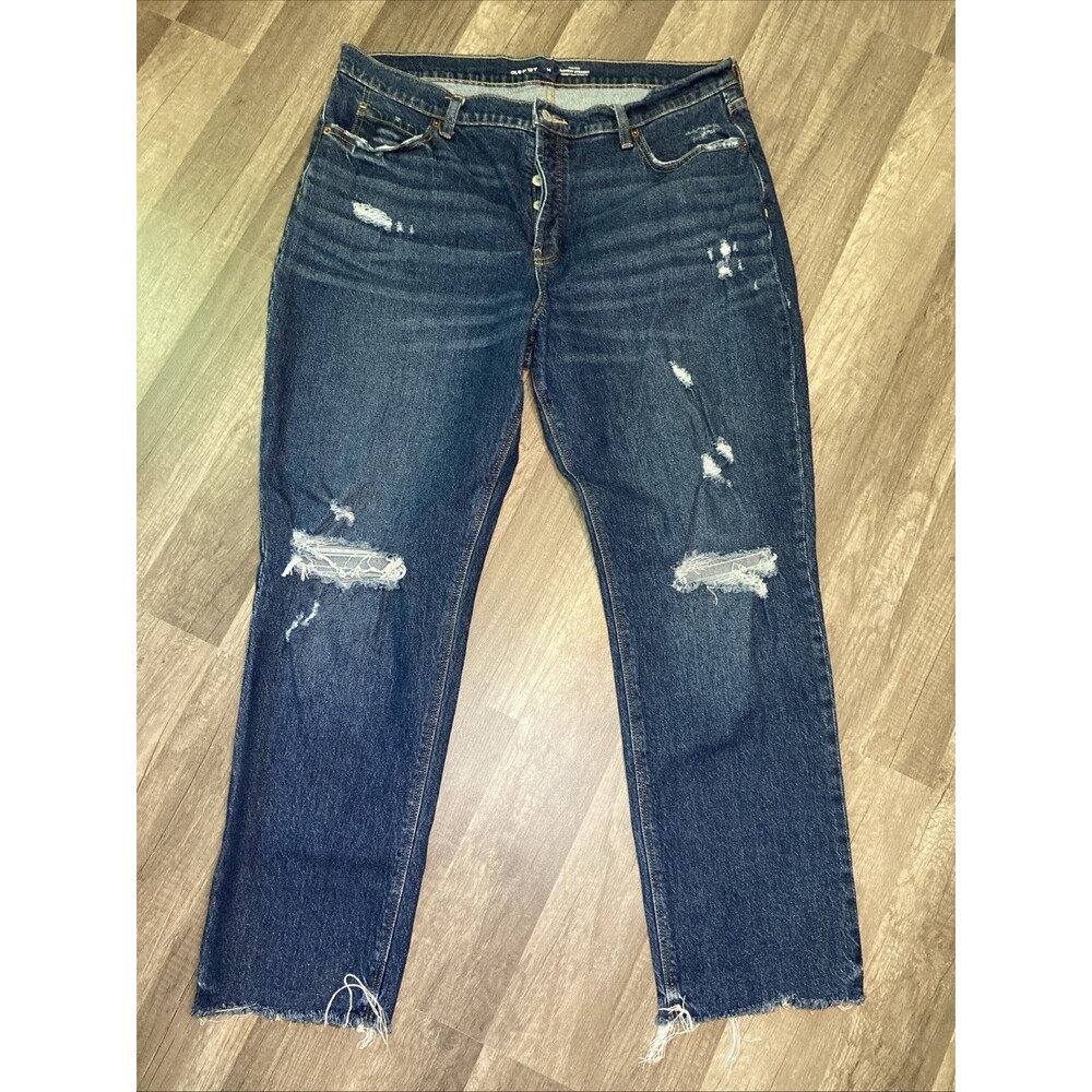 Old Navy Women's High Rise Jeans - Dark Blue